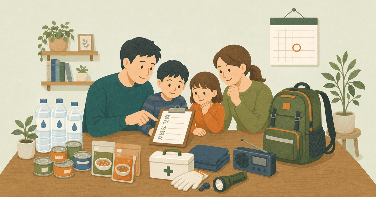 防災週間にわが家の備えを総点検｜防災の日(9月1日)に見直す備蓄・持ち出し袋・連絡ルール