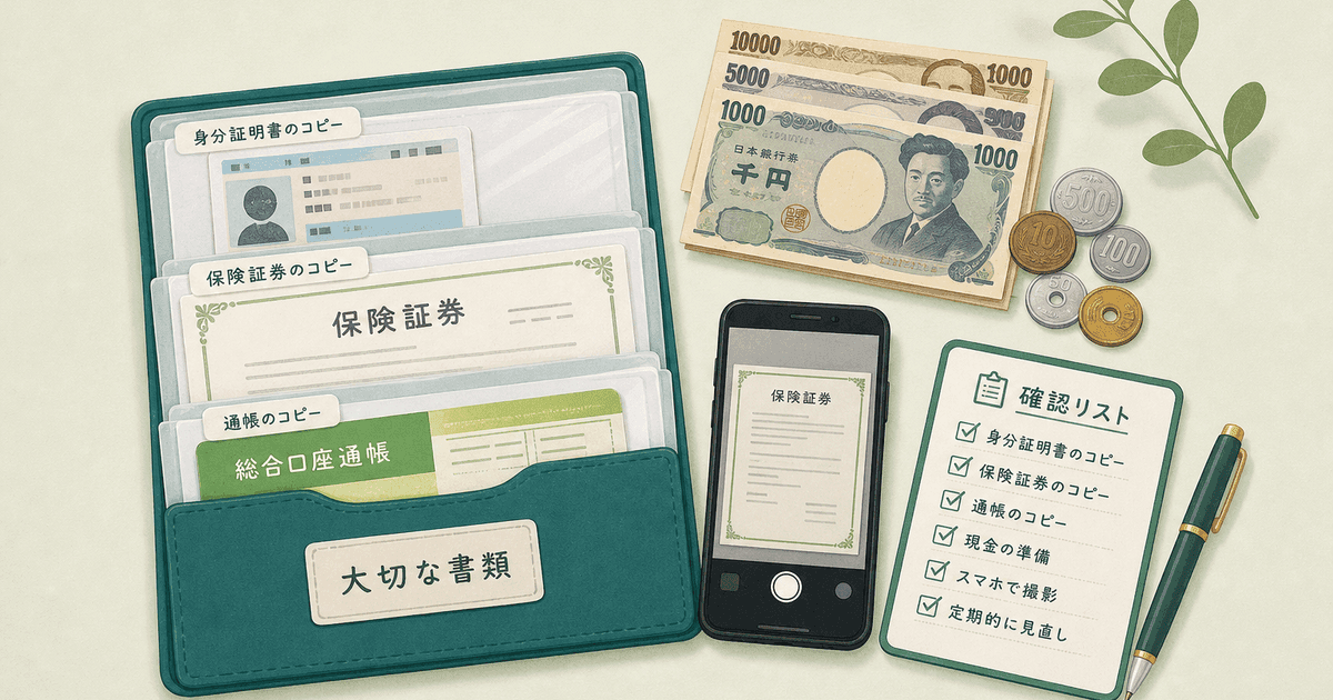 災害への「お金」と「重要書類」の備え｜罹災証明・保険・現金を分散して守る